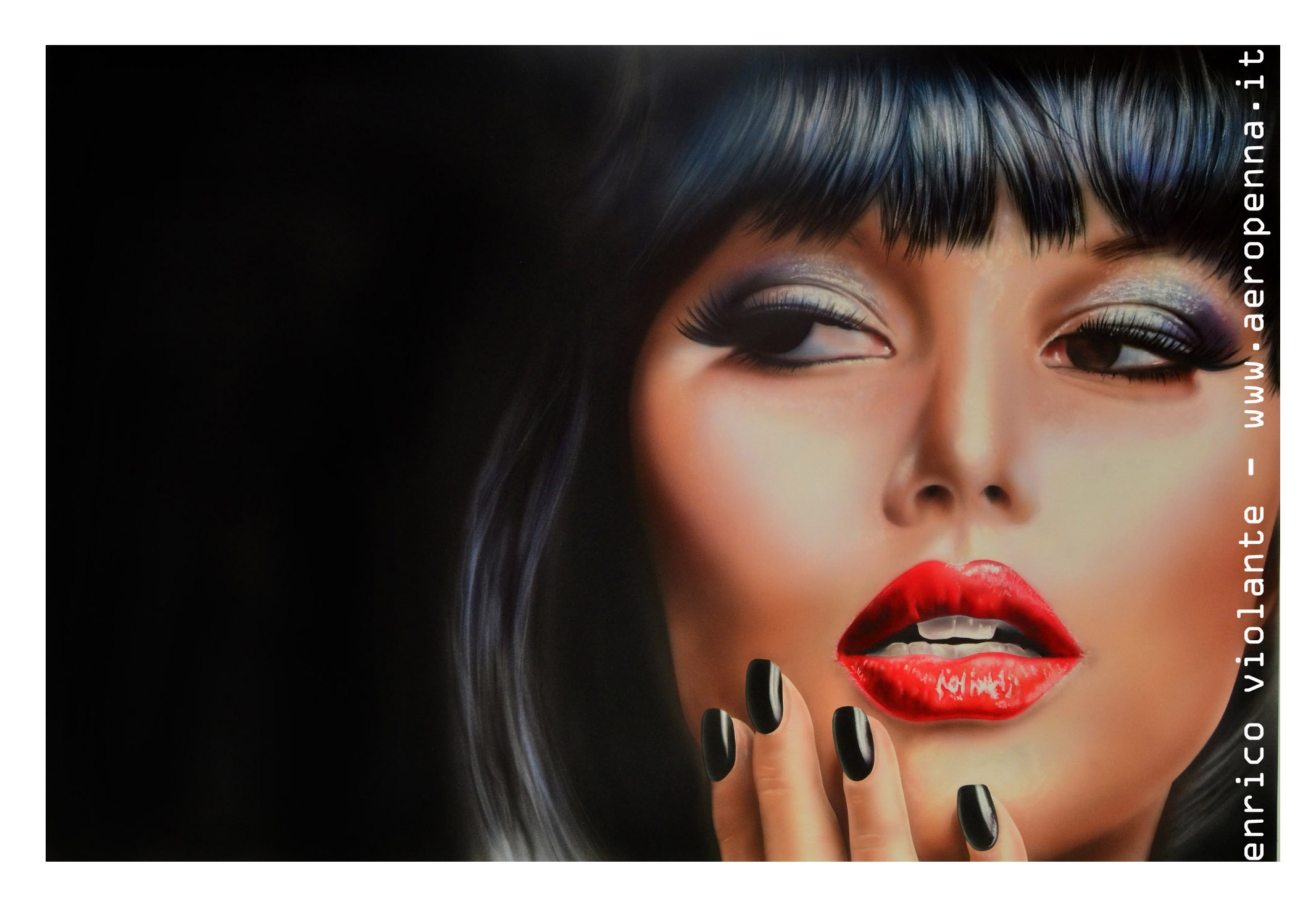  airbrush  portrait  on schoeller cm 40x60 Just Airbrush 