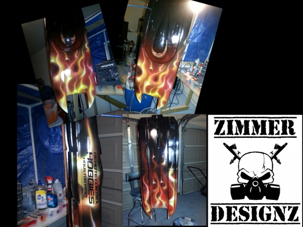 Airbrushed RC Boat, true flames.
ZimmerDesignZ.com