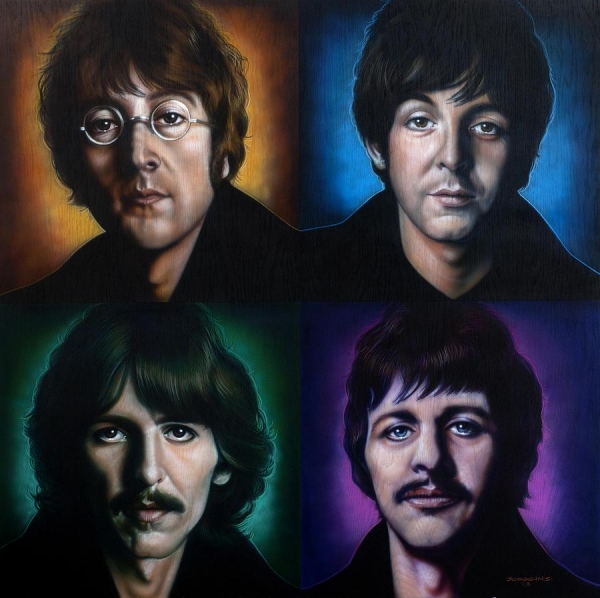 The Beatles Painting by Tim Scoggins