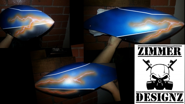 Airbrushed RC helicopter canopy