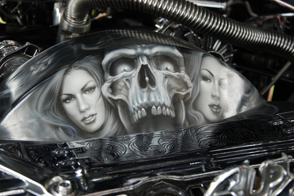 1984 CADILLAC FLEETWOOD LOWRIDER "UNDERTAKER" - Top Airbrush Artwork on the Web