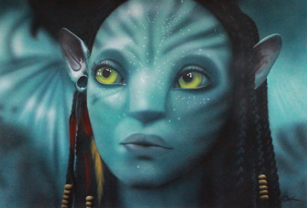 Neytiri from Avatar. On paper. A2 - Photorealism