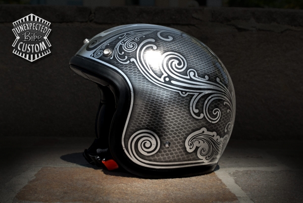 Custom Helmet "Old School n°1.2" - Unexpected Custom - Fine Arts Unlimited ...for Bikers