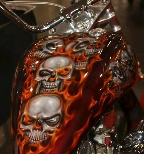 Gnarly Gas Tank Paint | Totally Rad Choppers - Airbrush Artwoks