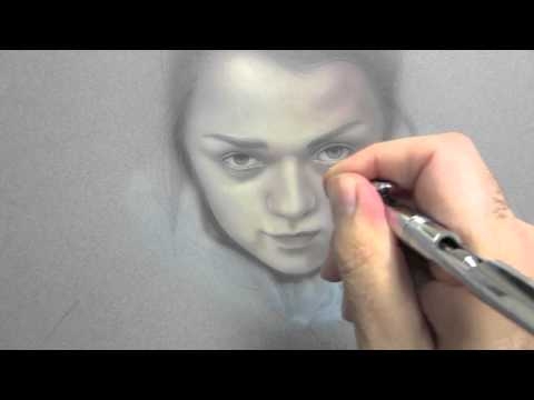 Arya Stark Time Lapse Airbrush Painting - Michael Calandra - Airbrush Videos