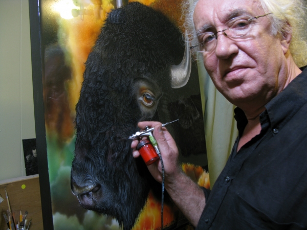 Airbrush workshops with Jurek - Freehand Airbrush Painting - Animal Portraiture