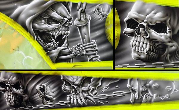 Character Design, Logo Design, Airbrush Graffiti Murals, Graphic and Web Design - Enok Labs - Tuning Cars Airbrush 