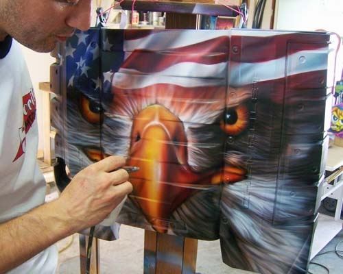 Custom Airbrushing by Space City Airbrush - Houston Airbrush Artists - Custom Paint, Custom Motorcycle Paint, Custom Car Paint, Murals, Leather Jackets - Airbrush Artwoks