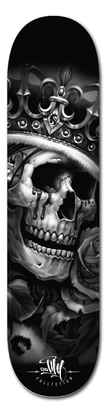 Skateboard airbrush skull