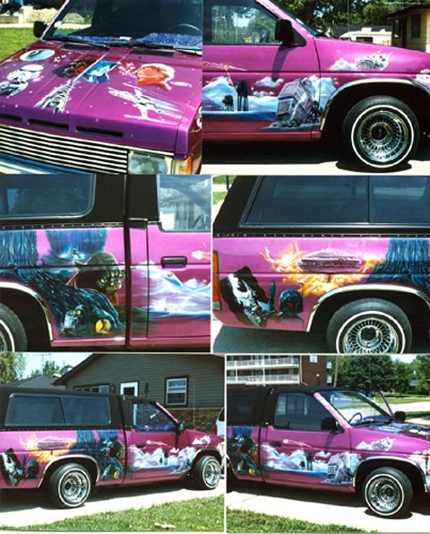 Starwars on mini truck - My Airbrush Art