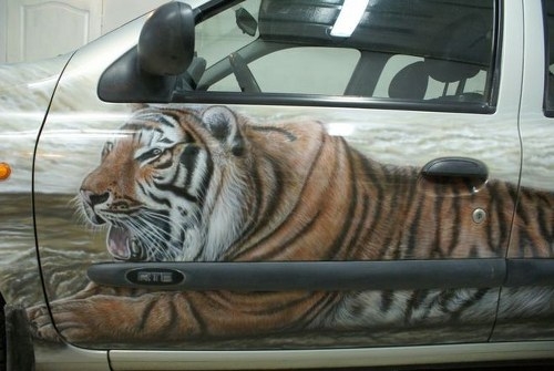 Tiger on Truck