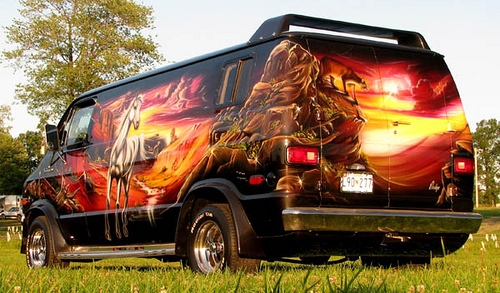 Airbrush Kustom on Van - Kustom Airbrush