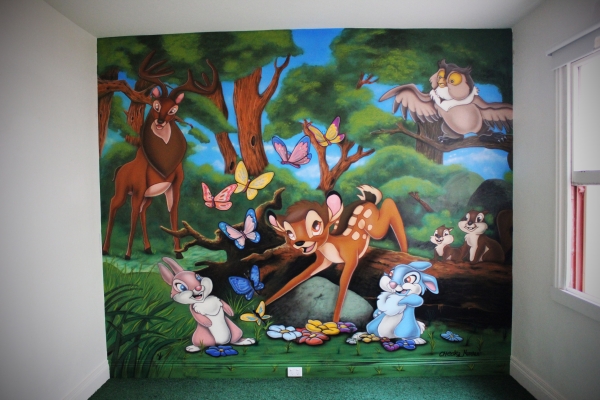 Bambi mural - Cheekyairbrushing com au