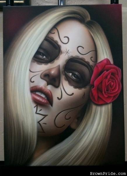 "La Muerte" Airbrush Art on Canvas