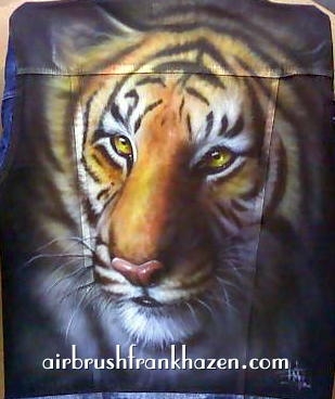 Tiger Airbrushed Denim Jacket