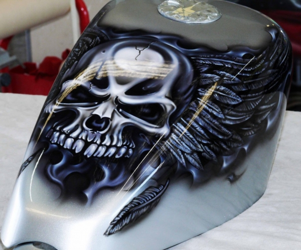 Skulls and Wings | Airbrush Art | Professional Air Brush Artist in Perth, WA