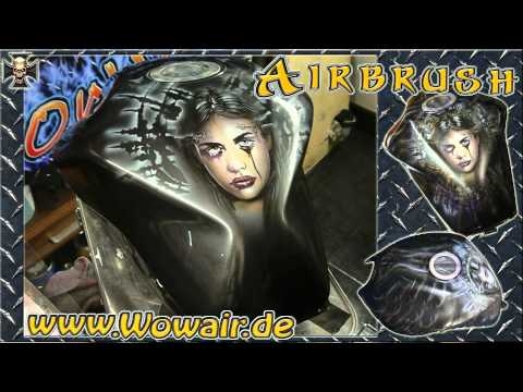 Airbrush by Wow, Bike Tank Fantasy Girl - Airbrush Step by Step