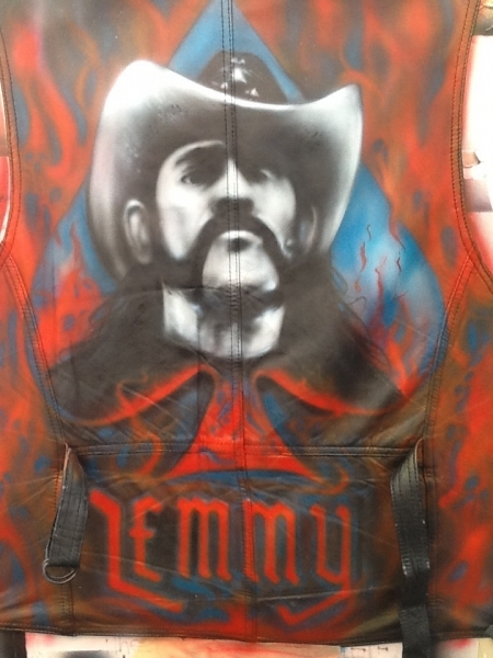 Motörhead , Lemmy on leather waist coat 