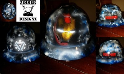 Iron Man hard hat by ZimmerDesignZ.com