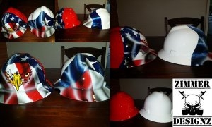 Mullet hard hats.  All business in the front and ROCK N ROLL in the back.  By ZimmerDesignZ.com