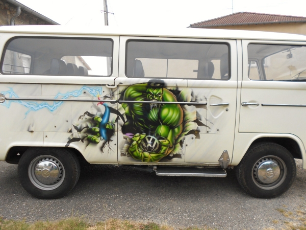 airbush on combi vw Krem 2014 - Kustom Airbrush