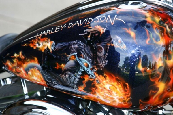 Let's see your ghoulish paint jobs - Harley Davidson Forums - Airbrush Artwoks