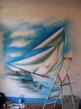 Boat on wall - by ArteKaos Airbrush