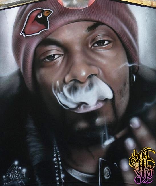 Snoop Dogg Airbrushed T-shirt by PrimoOne
