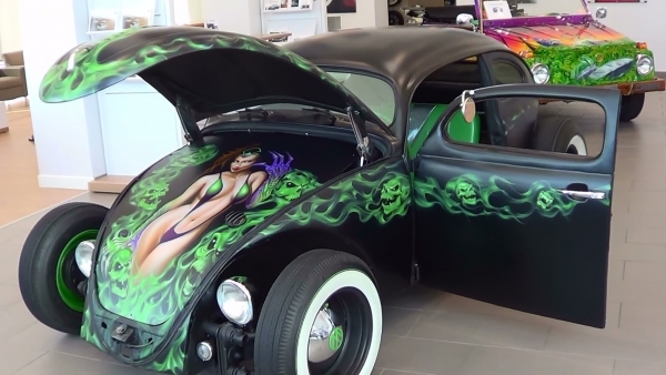 1967 Volkswagen Bug Rat Rod - Airbrush Videos