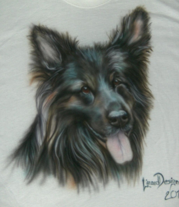 Deutscher Schäferhund Portrait - Airbrush Portraits - Airbrush Bilder - Lizardairbrush.de - Favorite Art