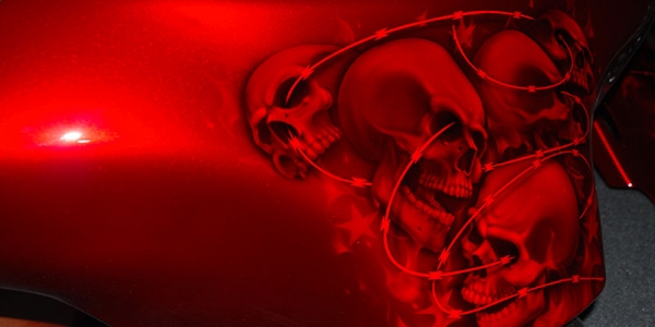 Awesome Skulls and Barbed Wire Under Candy
