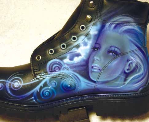 Airbrush on boots - Just Stuff