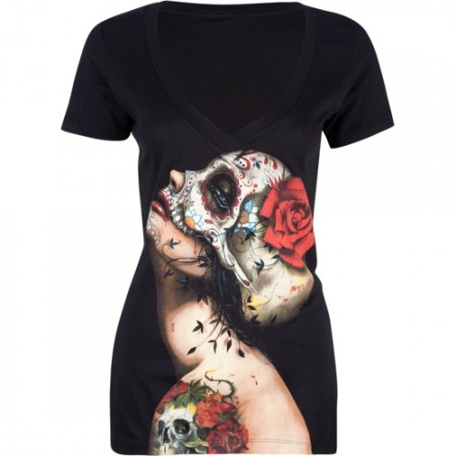 Infamous X Brian Viveros Viva La Muerte Women's Tee T-shirt | Top, Shirt and Clothing