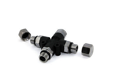 Air Hose Joint Airbrush 3 way Splitter Fitting Manifold 1/8