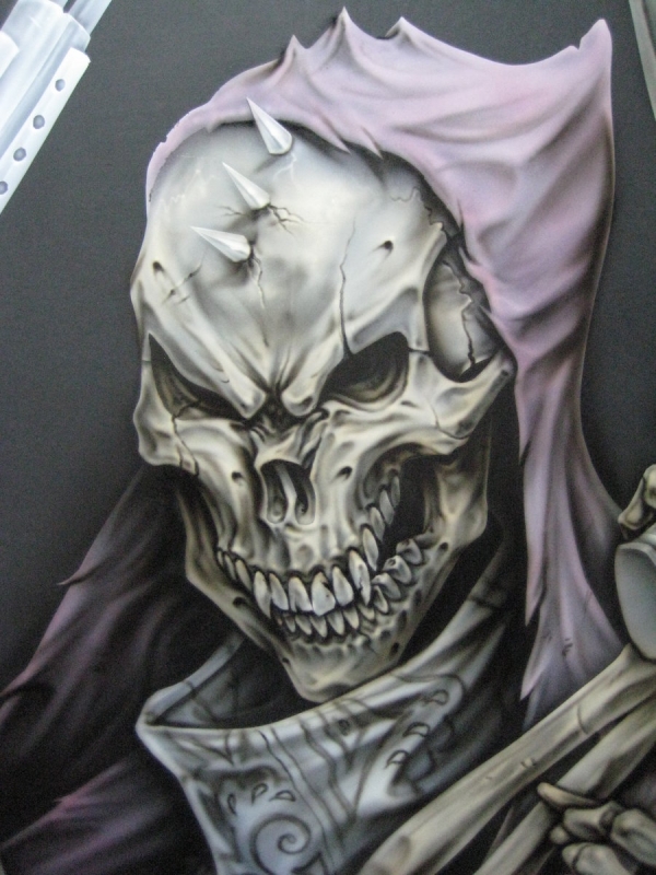 Airbrush Skeleton gun cabinet by Jonny5nLala - Favorite Art