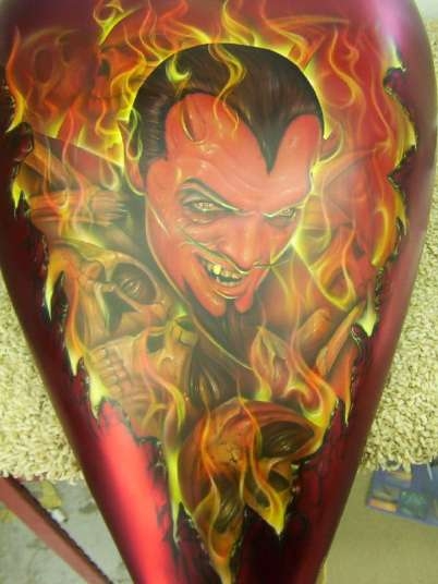 Tank AIRBRUSH FLAMES 