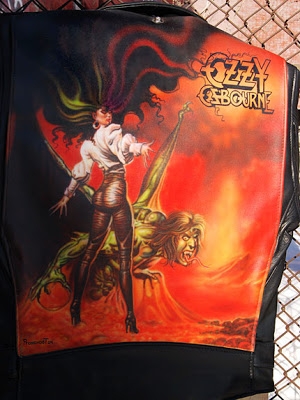 Awesome ozzy airbrush leather Jaket