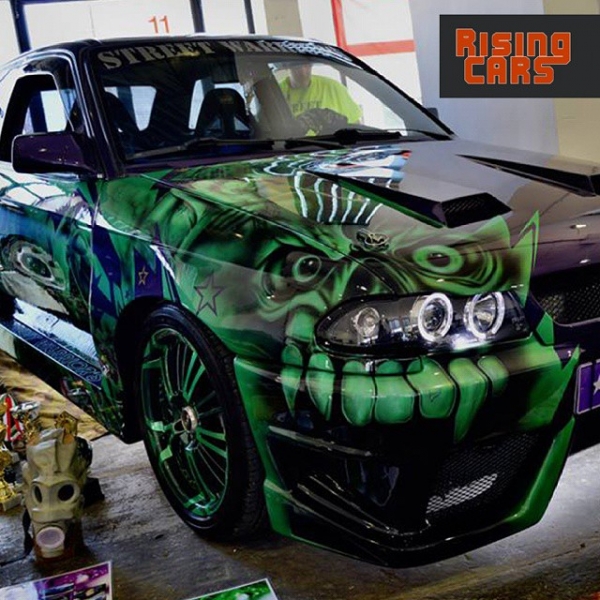 AMTS2015 | Not really the bast place for this Airbush design... - Tuning Cars Airbrush 