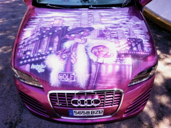 Pink panther car tuning by AerografiasJose