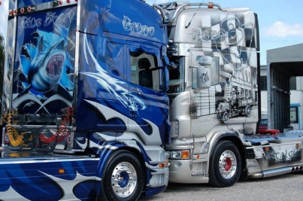 Amazing Truck Airbrush on Scania Trucks  - Kustom Airbrush