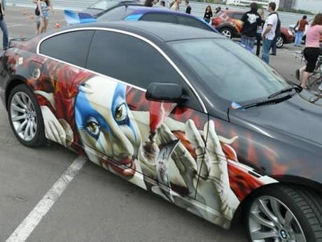 AIRBRUSH ART: EXOTIC CAR WITH PAINTING AIRBRUSH - Aerografia su Gomme