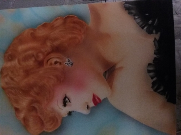 Lucy Ball airbrushed on 8x10 carson board - Favorite Art