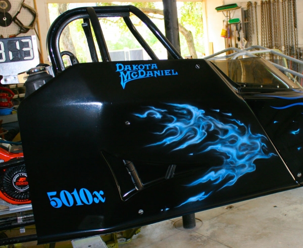 real fire on dragster - Kustom Airbrush