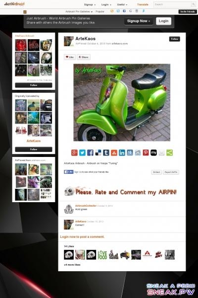 JustAirbrush - THE Airbrush Gallery
Galleries, Artists contacts, share and many more free Features.
JustAirbrush.com