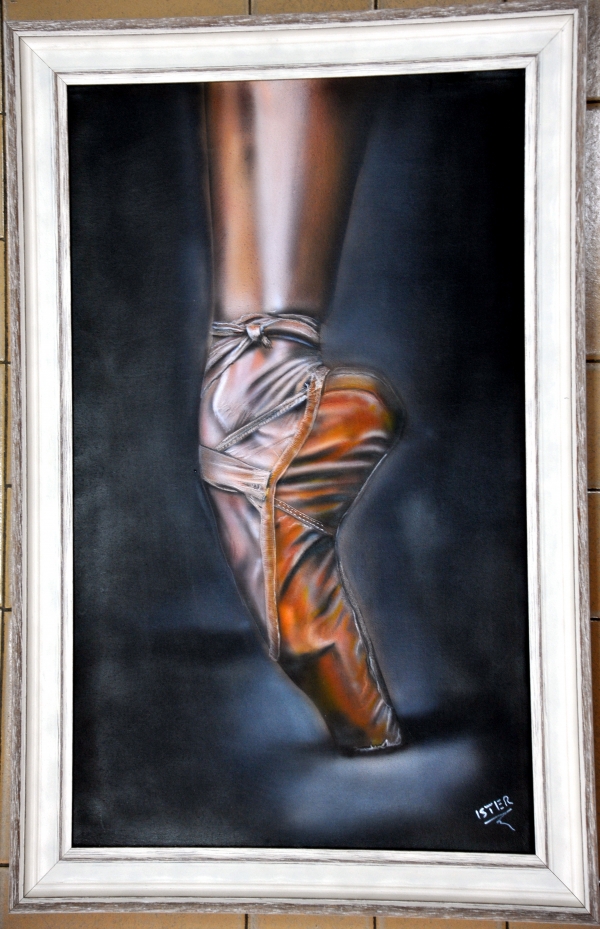 Ballerina
Airbrush on canvas.