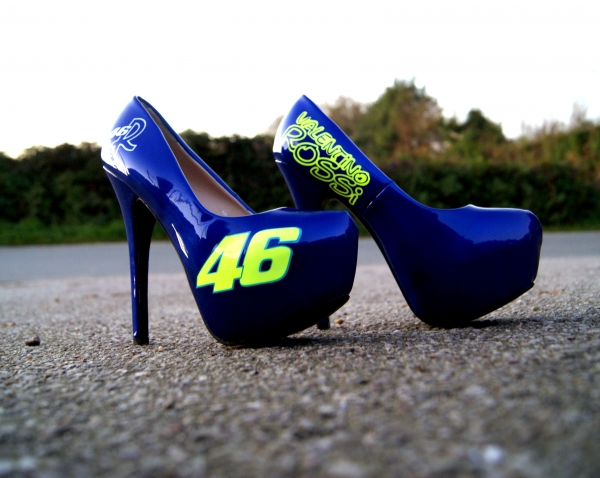 custom heels valentino rossi