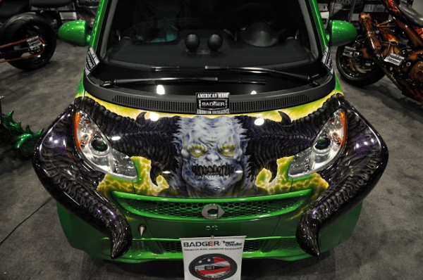Just A Car Guy: the most amazing Smart car at SEMA, in the Badger Airbrush booth - Tuning Cars Airbrush 