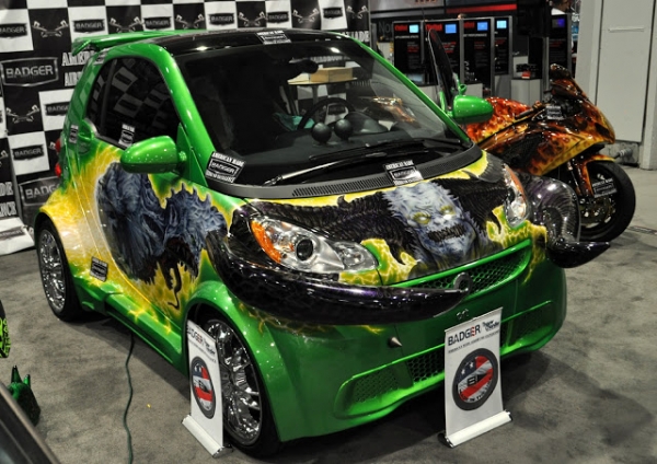 Just A Car Guy: the most amazing Smart car at SEMA, in the Badger Airbrush booth