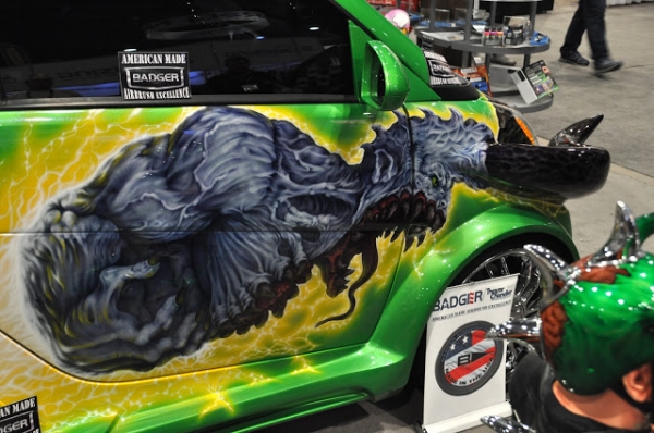 Just A Car Guy: the most amazing Smart car at SEMA, in the Badger Airbrush booth - Tuning Cars Airbrush 