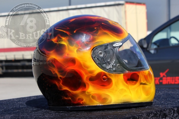 Airbrush True Fire Helmet Painting